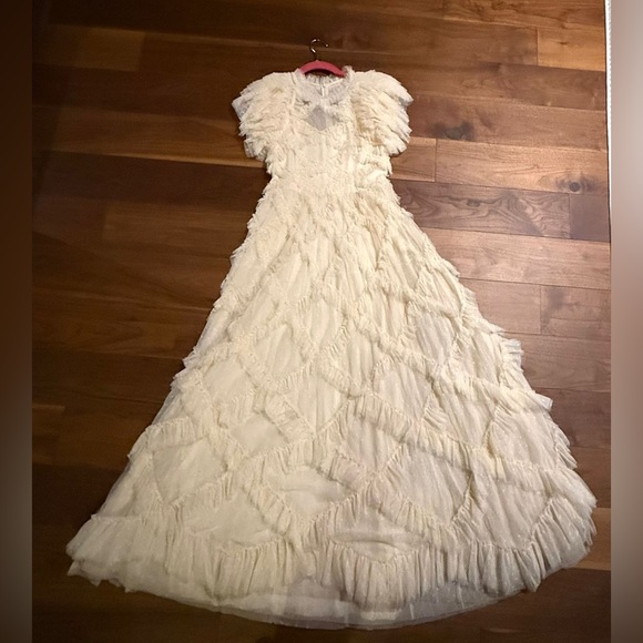 Needle & Thread Cream Ruffled Maxi Dress - Picture 10 of 12